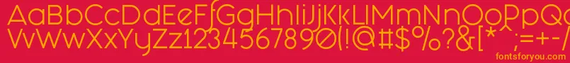 FashionFetishRegular Font – Orange Fonts on Red Background