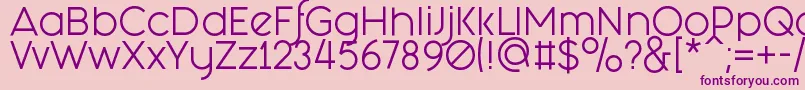 FashionFetishRegular Font – Purple Fonts on Pink Background