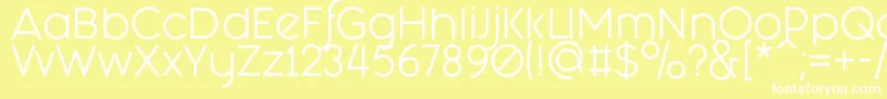 FashionFetishRegular Font – White Fonts on Yellow Background