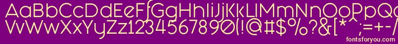 FashionFetishRegular Font – Yellow Fonts on Purple Background