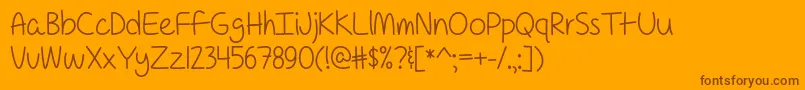 For a Pessimist Im Pretty Optimistic   Font – Brown Fonts on Orange Background