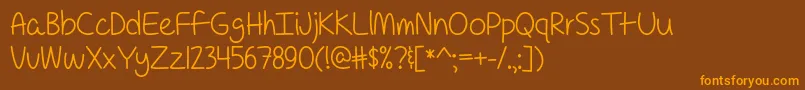 For a Pessimist Im Pretty Optimistic   Font – Orange Fonts on Brown Background