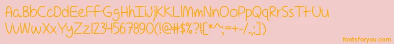 For a Pessimist Im Pretty Optimistic   Font – Orange Fonts on Pink Background