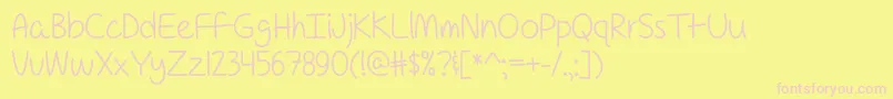 For a Pessimist Im Pretty Optimistic   Font – Pink Fonts on Yellow Background