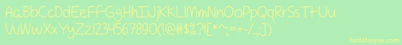 For a Pessimist Im Pretty Optimistic   Font – Yellow Fonts on Green Background