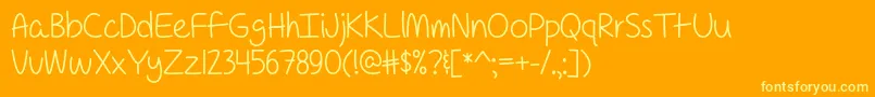 For a Pessimist Im Pretty Optimistic   Font – Yellow Fonts on Orange Background