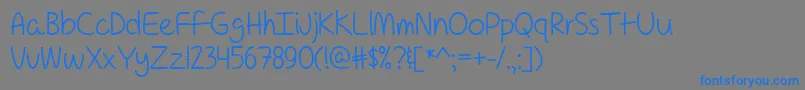 Lisätietoja For a Pessimist Im Pretty Optimistic -fontista For a Pessimist Im Pretty Optimistic -fontti – siniset fontit harmaalla taustalla