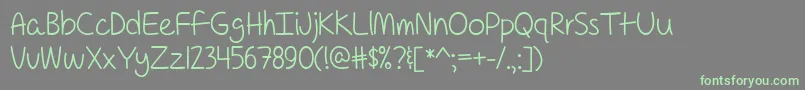 フォントFor a Pessimist Im Pretty Optimistic   – 灰色の背景に緑のフォント