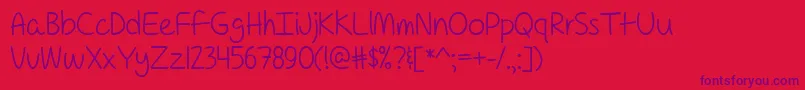 For a Pessimist Im Pretty Optimistic   Font – Purple Fonts on Red Background