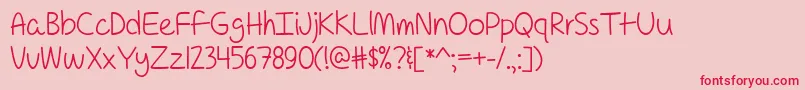Lisätietoja For a Pessimist Im Pretty Optimistic -fontista For a Pessimist Im Pretty Optimistic -fontti – punaiset fontit vaaleanpunaisella taustalla