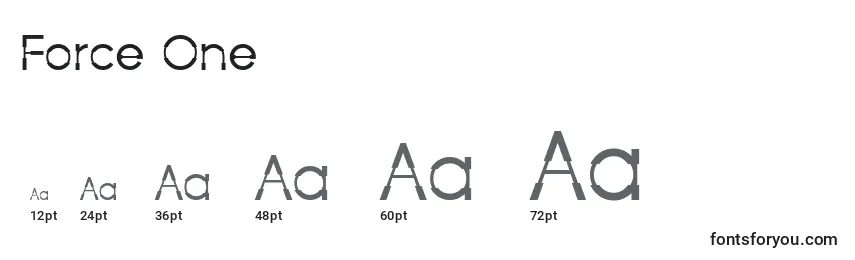 Force One Font Sizes