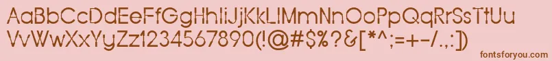 Force One Font – Brown Fonts on Pink Background