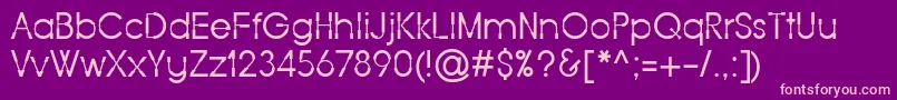 Force One Font – Pink Fonts on Purple Background