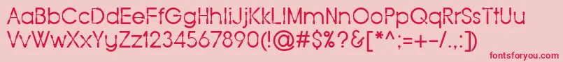 Force One Font – Red Fonts on Pink Background