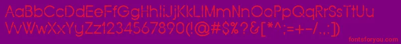 Czcionka Force One – czerwone czcionki na fioletowym tle