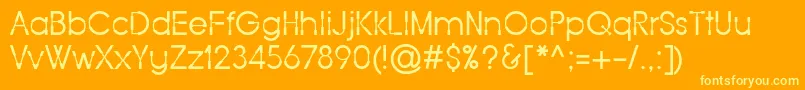 Force One-Schriftart – Gelbe Schriften auf orangefarbenem Hintergrund