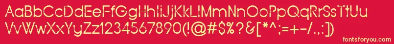 Force One Font – Yellow Fonts on Red Background