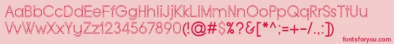 Force Font – Red Fonts on Pink Background