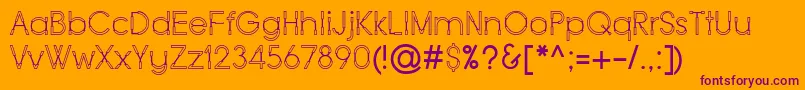 Force Font – Purple Fonts on Orange Background