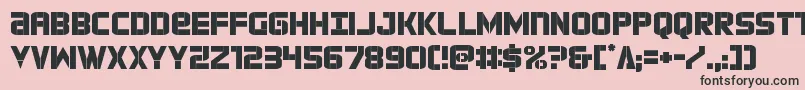 フォントforcecommander – ピンクの背景に黒い文字