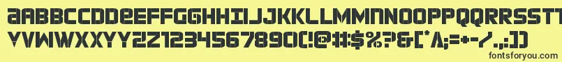 forcecommander Font – Black Fonts on Yellow Background