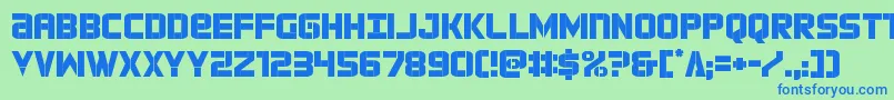 forcecommander Font – Blue Fonts on Green Background