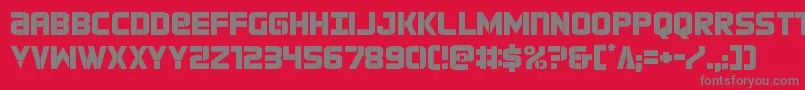Czcionka forcecommander – szare czcionki na czerwonym tle