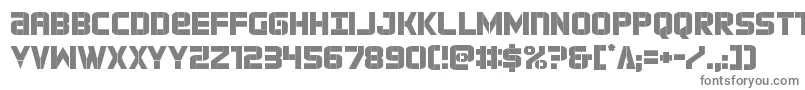 forcecommander-fontti – harmaat kirjasimet valkoisella taustalla