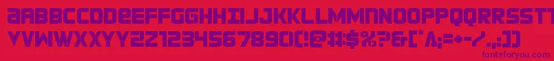 forcecommander Font – Purple Fonts on Red Background