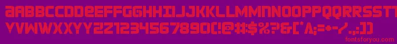 forcecommander Font – Red Fonts on Purple Background