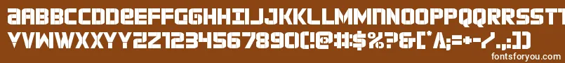 フォントforcecommander – 茶色の背景に白い文字