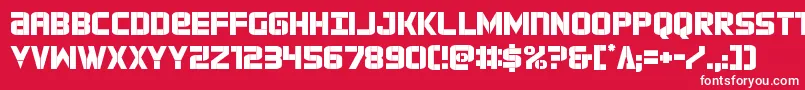 forcecommander Font – White Fonts on Red Background