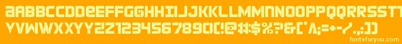 forcecommander Font – Yellow Fonts on Orange Background