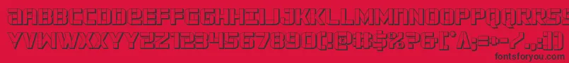 forcecommander3d Font – Black Fonts on Red Background