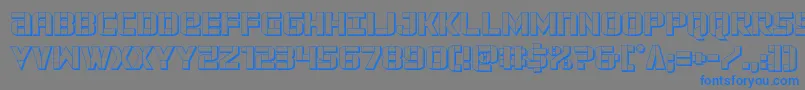 forcecommander3d Font – Blue Fonts on Gray Background