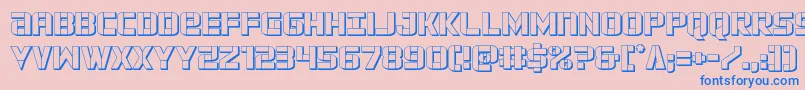 forcecommander3d Font – Blue Fonts on Pink Background