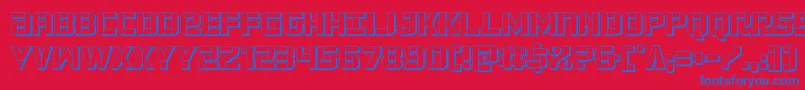 forcecommander3d Font – Blue Fonts on Red Background