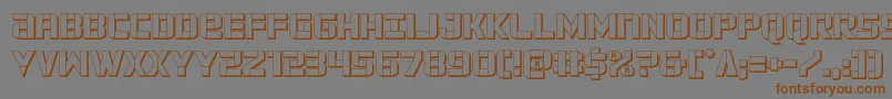 forcecommander3d Font – Brown Fonts on Gray Background