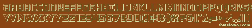 forcecommander3d Font – Green Fonts on Brown Background