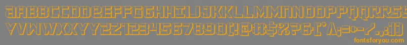 forcecommander3d Font – Orange Fonts on Gray Background