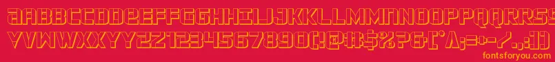 forcecommander3d Font – Orange Fonts on Red Background