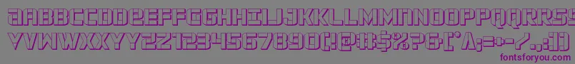 forcecommander3d Font – Purple Fonts on Gray Background