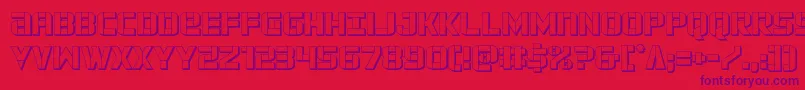 forcecommander3d Font – Purple Fonts on Red Background