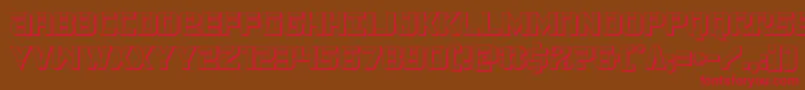 forcecommander3d Font – Red Fonts on Brown Background