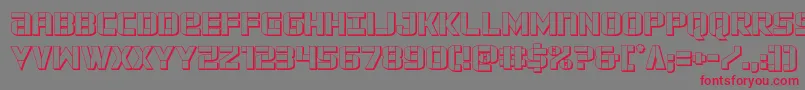 forcecommander3d Font – Red Fonts on Gray Background