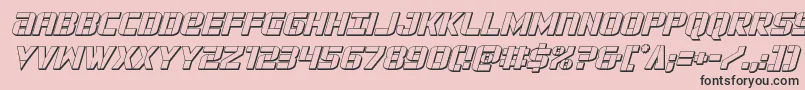 forcecommander3dital Font – Black Fonts on Pink Background
