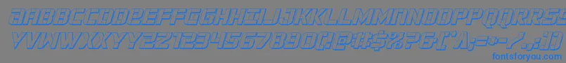 forcecommander3dital Font – Blue Fonts on Gray Background