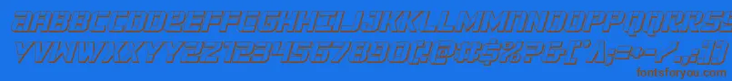 forcecommander3dital Font – Brown Fonts on Blue Background