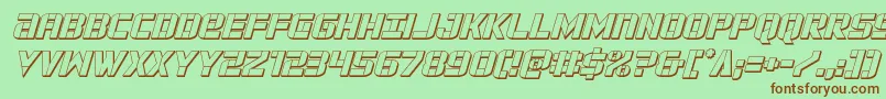 forcecommander3dital Font – Brown Fonts on Green Background