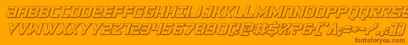 forcecommander3dital Font – Brown Fonts on Orange Background